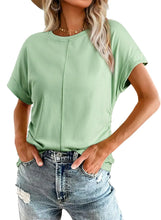 Load image into Gallery viewer, Dokotoo Women Tank Tops Round Neck Cap Sleeve Side Ruched