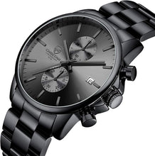 Load image into Gallery viewer, GOLDEN HOUR Fashion Business Mens Watches with Stainless Steel Waterproof Chronograph Quartz Watch for Men, Auto Date