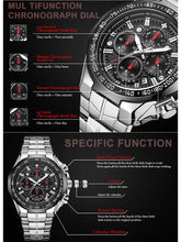 Load image into Gallery viewer, Sports Watches For Men Fashion Quartz Men Big Clock WWOOR Top Brand Luxury Military Full Steel Waterproof Chronograph Wristwatch