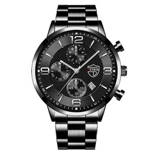 Load image into Gallery viewer, reloj hombre Luxury Business Men Watchs Stainless Steel Quartz WristWatch Male Leather Calendar Luminous Clock relogio masculino
