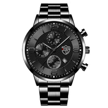 Load image into Gallery viewer, reloj hombre Luxury Business Men Watchs Stainless Steel Quartz WristWatch Male Leather Calendar Luminous Clock relogio masculino