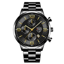 Load image into Gallery viewer, reloj hombre Luxury Business Men Watchs Stainless Steel Quartz WristWatch Male Leather Calendar Luminous Clock relogio masculino