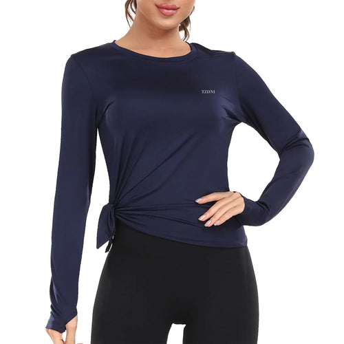 SPF Shirts for Women Long Sleeve Workout Tops UPF 50+ Hiking Shirts Sun Protection Clothing Travel Sun Shirt