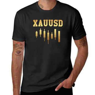 Korean Fashion Funnys Clothes for Men XAUUSD Day Trading Gold Forex s| T-Shirt  Men Clothing Graphic Harajuku Summer tops