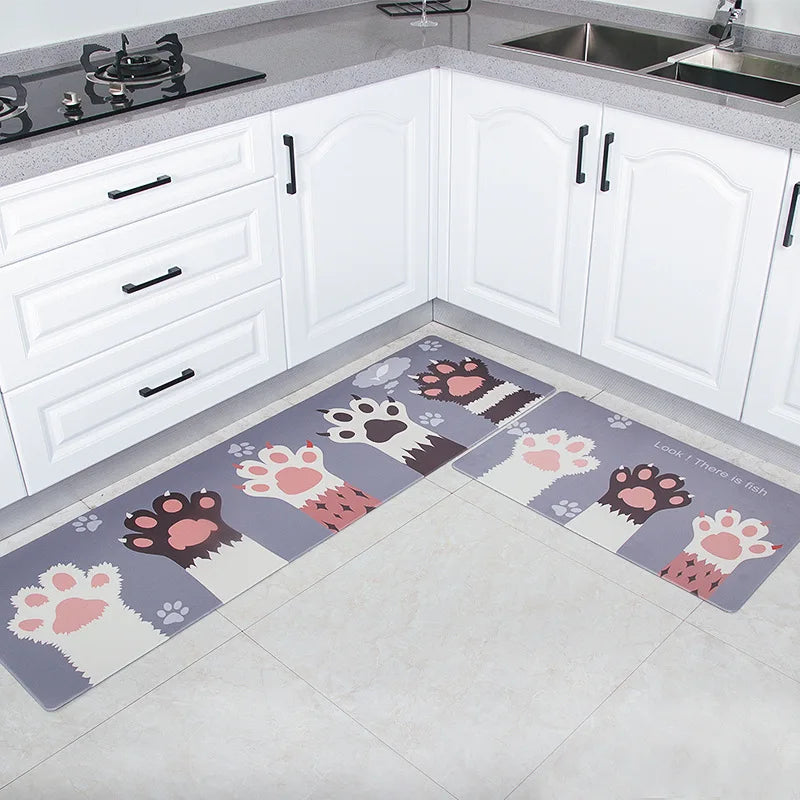 Kitchen Carpet Door Mat Waterproof and Oil-proof PVC Carpet Non-slip Floor Mat Carpets for Living Room