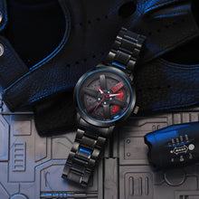 Load image into Gallery viewer, Fashion Rotating Wheels Style Men Watch Top Brand Race Car Design Steel Strap Quartz Watches For Man Gifts