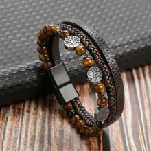 Load image into Gallery viewer, Classic Men&#39;s Leather Bracelet New Style Hand-woven Multi-layer Combination Accessory Fashion Man Jewelry Wholesale Dropshipping