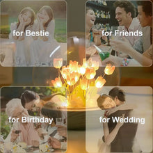 Load image into Gallery viewer, Birthday Gifts Mom Assembled Tulip Light Handmade Artificial Flower Table Lamp Bedroom Desk Decoration for Daughter Girlfriend