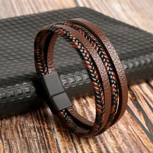 Load image into Gallery viewer, Classic Men&#39;s Leather Bracelet New Style Hand-woven Multi-layer Combination Accessory Fashion Man Jewelry Wholesale Dropshipping