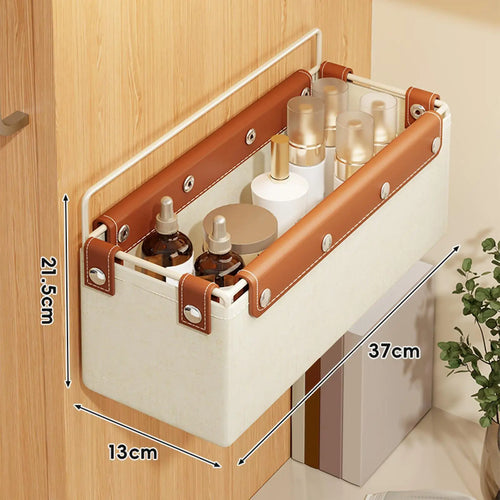 Bathroom Storage Basket Easy Installation Portable Modern Convenient Kitchen