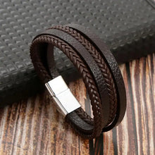 Load image into Gallery viewer, Classic Men&#39;s Leather Bracelet New Style Hand-woven Multi-layer Combination Accessory Fashion Man Jewelry Wholesale Dropshipping