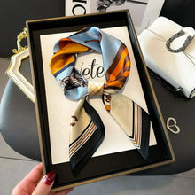 Load image into Gallery viewer, 2025 NEW Hijab Head Girl Luxury Silk Square Plaid Scarf Women Satin Neck Hair Tie Band Soft Work Neckerchife