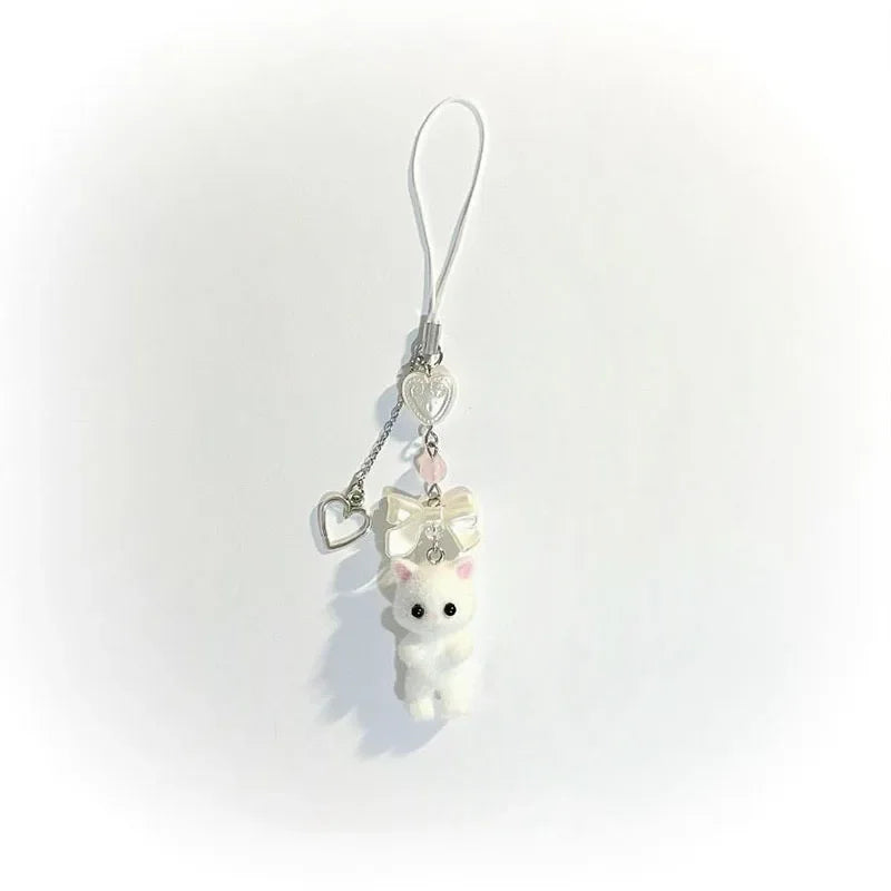 furry kitten keychain handmade y2k women fashion