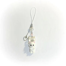 Load image into Gallery viewer, furry kitten keychain handmade y2k women fashion