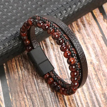 Load image into Gallery viewer, Classic Men&#39;s Leather Bracelet New Style Hand-woven Multi-layer Combination Accessory Fashion Man Jewelry Wholesale Dropshipping