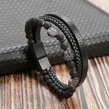 Load image into Gallery viewer, Classic Men&#39;s Leather Bracelet New Style Hand-woven Multi-layer Combination Accessory Fashion Man Jewelry Wholesale Dropshipping