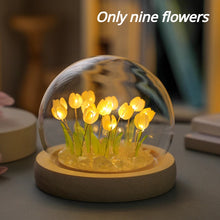 Load image into Gallery viewer, Birthday Gifts Mom Assembled Tulip Light Handmade Artificial Flower Table Lamp Bedroom Desk Decoration for Daughter Girlfriend