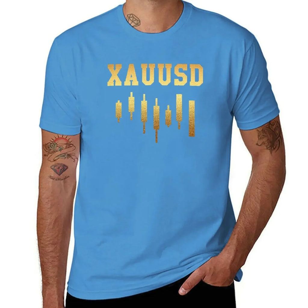 Korean Fashion Funnys Clothes for Men XAUUSD Day Trading Gold Forex s| T-Shirt  Men Clothing Graphic Harajuku Summer tops