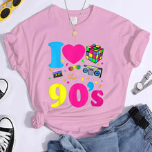 Load image into Gallery viewer, Women&#39;s Fashion 90&#39;s T-Shirt Summer Casual Classic 90&#39;s Shirt Loose Women&#39;s T-Shirt Tops