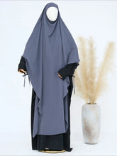 Load image into Gallery viewer, Eid Muslim Women Khimar Hijab Islamic Dubai Solid Color Scarves Turban Arab Ladies Praying Headdress Ramadan Long Headscarf 2025