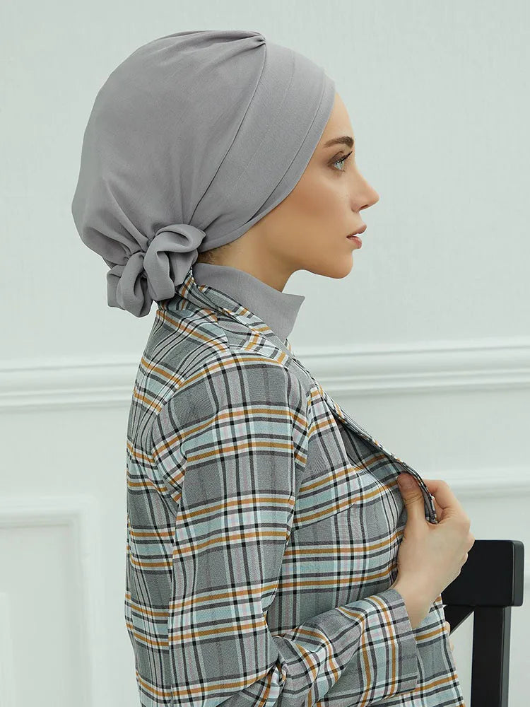 Islamic Hat Hijabs For Woman Trendy Flower Headscarf Undercap Bonnet Women Muslim Turban Hat Ladies Head Wrap Bandana Skullcap