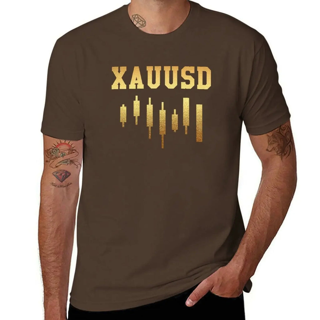 Korean Fashion Funnys Clothes for Men XAUUSD Day Trading Gold Forex s| T-Shirt  Men Clothing Graphic Harajuku Summer tops