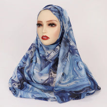Load image into Gallery viewer, 1Pcs Fashion Watercolor Print Hijab Islam Ramadan Women Bohemian Soft Muslim Hijabs Foulard Femme Shawl Wrap Scarf Headscarf