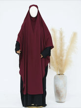 Load image into Gallery viewer, Eid Muslim Women Khimar Hijab Islamic Dubai Solid Color Scarves Turban Arab Ladies Praying Headdress Ramadan Long Headscarf 2025