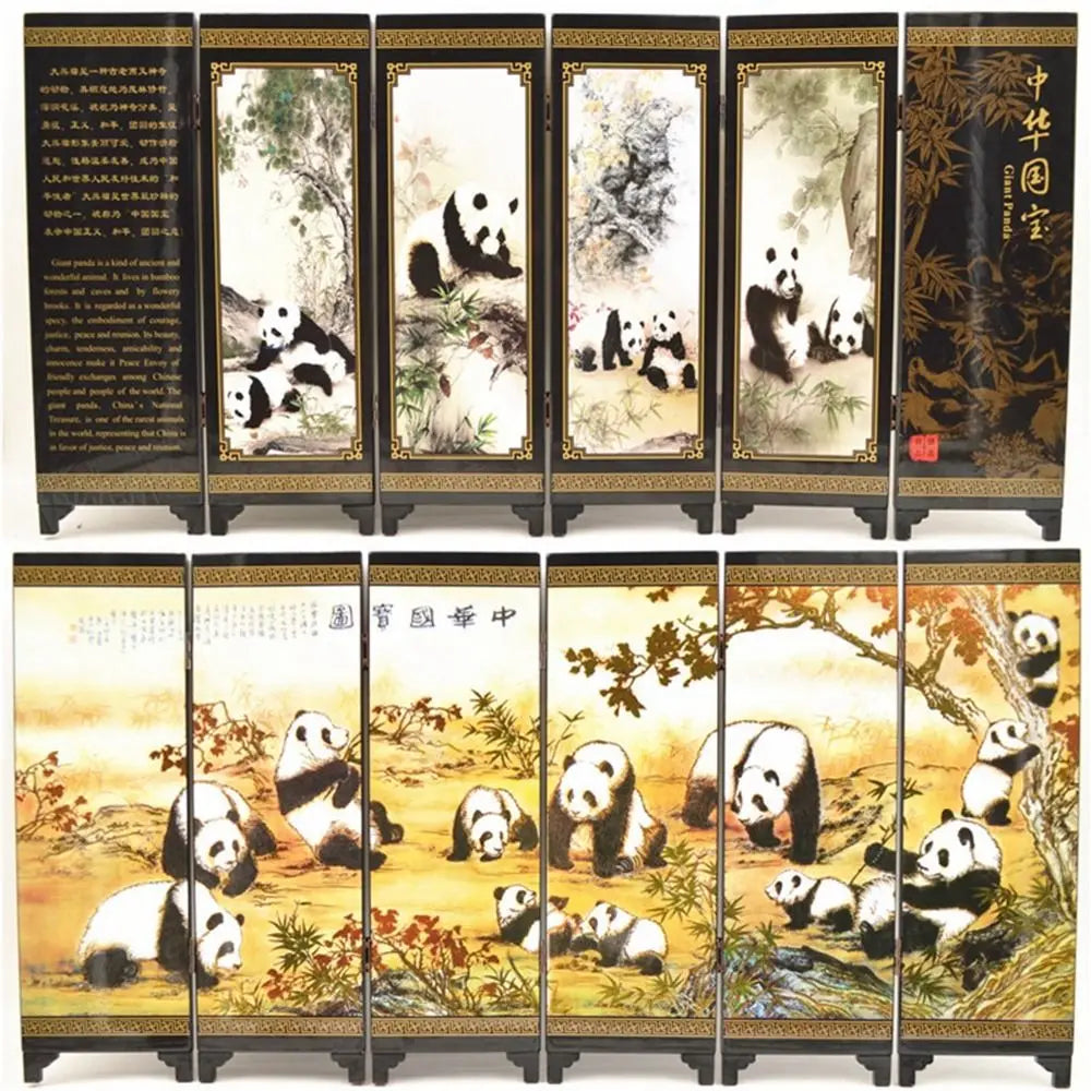 Abroad Gifts Home Decor Tradition Feature Business Gifts Screen Ornaments Antique Lacquerware Room Dividers Chinese Mural