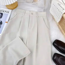 Load image into Gallery viewer, Fall Spring Black Suit Haren Pants Women Fashion Elastic High Waist Casual Trousers Woman Korean Style Solid Office Pant 2023