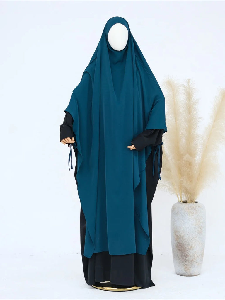 Eid Muslim Women Khimar Hijab Islamic Dubai Solid Color Scarves Turban Arab Ladies Praying Headdress Ramadan Long Headscarf 2025