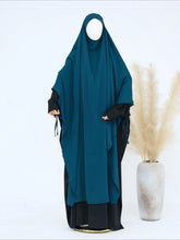 Load image into Gallery viewer, Eid Muslim Women Khimar Hijab Islamic Dubai Solid Color Scarves Turban Arab Ladies Praying Headdress Ramadan Long Headscarf 2025