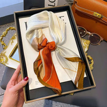 Load image into Gallery viewer, 2025 NEW Hijab Head Girl Luxury Silk Square Plaid Scarf Women Satin Neck Hair Tie Band Soft Work Neckerchife