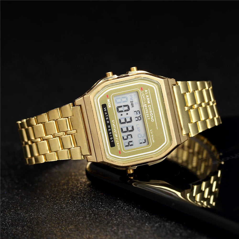 2025 Digital Watches For Men Sports Waterproof Bracelet Clock Gold Electronice LED Wristwatch Women Casucal montre homme relogio