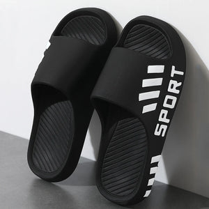 Summer Fashion Slippers For Men Indoor Outdoor Sandals Beach Flip Flop Thick Sole Male Slides Summer Non-Slip Men Shower Slipper