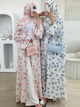 Load image into Gallery viewer, Muslim Women Dubai Abaya luxury Double layered chiffon Print Hijab Dress Kaftan Ramadan Robe Femme Islam african dresses Kebaya