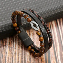 Load image into Gallery viewer, Classic Men&#39;s Leather Bracelet New Style Hand-woven Multi-layer Combination Accessory Fashion Man Jewelry Wholesale Dropshipping