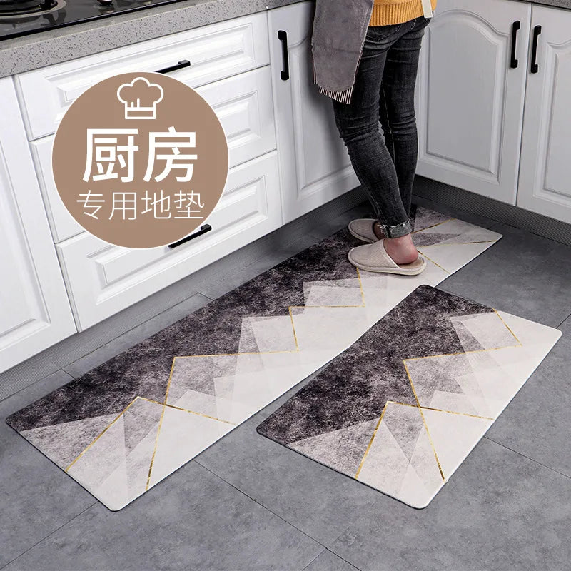 Kitchen Carpet Door Mat Waterproof and Oil-proof PVC Carpet Non-slip Floor Mat Carpets for Living Room