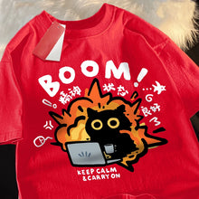 Load image into Gallery viewer, T shirts Good Mental State Pure Cotton Short Sleeved t-shirt For Men Women Summer Tee Clothes Loose Casual Cartoon Oversized Top