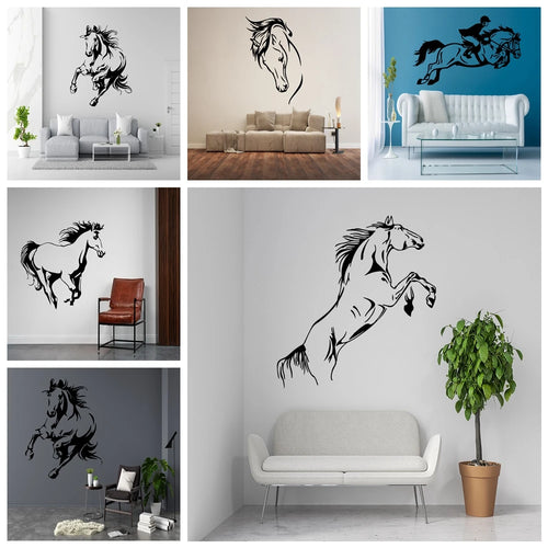 Horse Home Decoration Accessories For Bedroom Decoration Background Wall Art Decal Drop Shipping