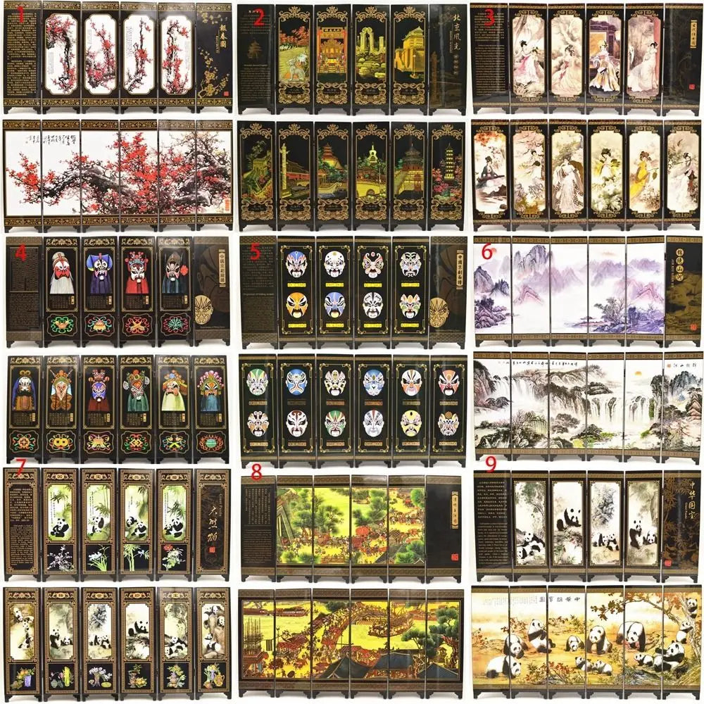 Abroad Gifts Home Decor Tradition Feature Business Gifts Screen Ornaments Antique Lacquerware Room Dividers Chinese Mural