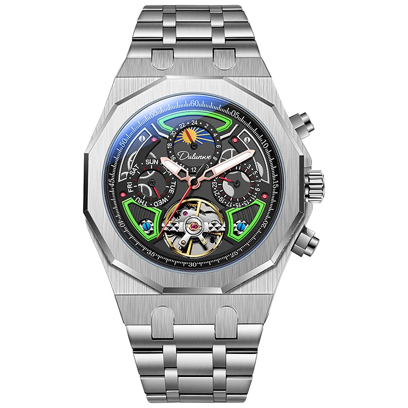 Top Brand Luxury  Automatic Watches Steel Mechanical Watches Tourbillon Watches For Men Super Luminous Watches Waterproof