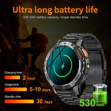 Load image into Gallery viewer, For Android ios New AMOLED Smart Watch Men with Flashlight Sports Waterproof Fitness Tracker Bluetooth Call Smartwatch Man+Box