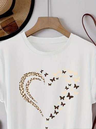 Fashionable Women'S T-Shirt  Comfortable And Relaxed Round Neck Suitable for All Seasons Elegant Casual Top Party  Must Have