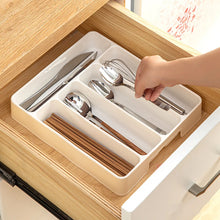 Load image into Gallery viewer, 4/5 Grid Kitchen Cabinets Chopsticks And Tableware Storage Box Knife Fork Spoon Divider Organizer Knife Fork Drawer Storage