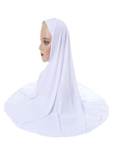 Load image into Gallery viewer, Women&#39;s hijab headscarf Arab head cover double layer round edge headscarf bottom cap high elastic scarf