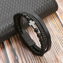 Load image into Gallery viewer, Classic Men&#39;s Leather Bracelet New Style Hand-woven Multi-layer Combination Accessory Fashion Man Jewelry Wholesale Dropshipping