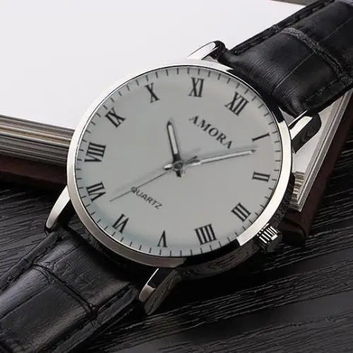 Men Watches Business Wrist Watch Luxury Leather Strap Analog Watches Quartz Wristwatches Clock Men Women Casual Simple Watch