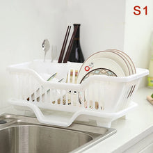 Load image into Gallery viewer, Kitchen Drainage Rack With Drainer Board Countertop Utensils Plates Chopsticks Bowls Spoons Storage Dish Drying Rack