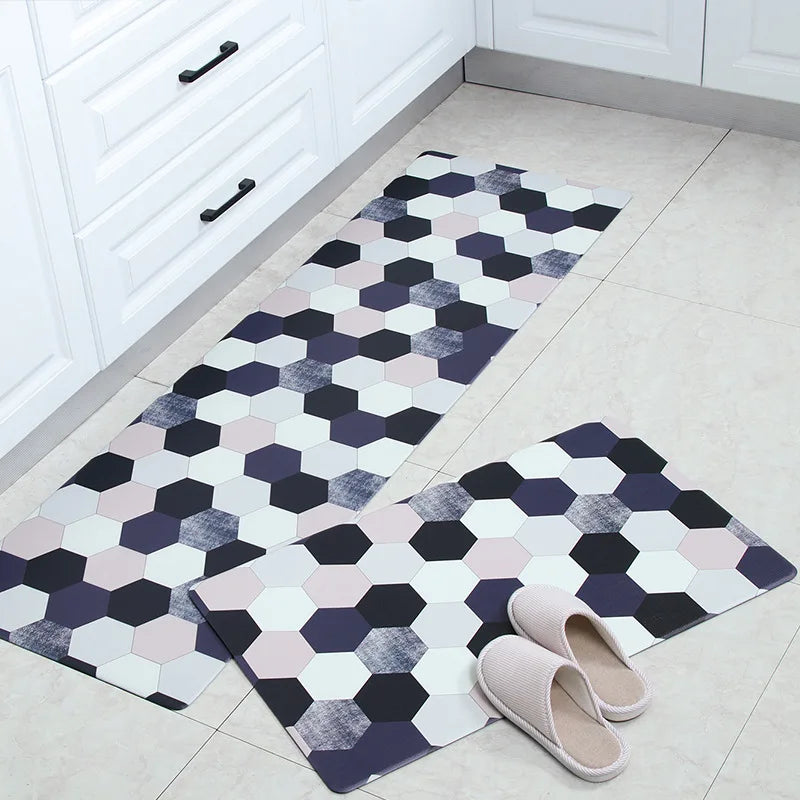 Kitchen Carpet Door Mat Waterproof and Oil-proof PVC Carpet Non-slip Floor Mat Carpets for Living Room